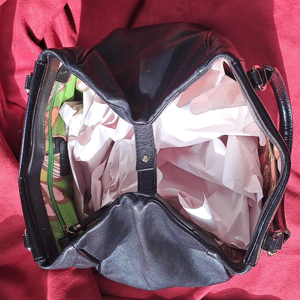 Kate Spade Black Leather Shoulder Bag Excellent Conditi - Picture 6 of 11